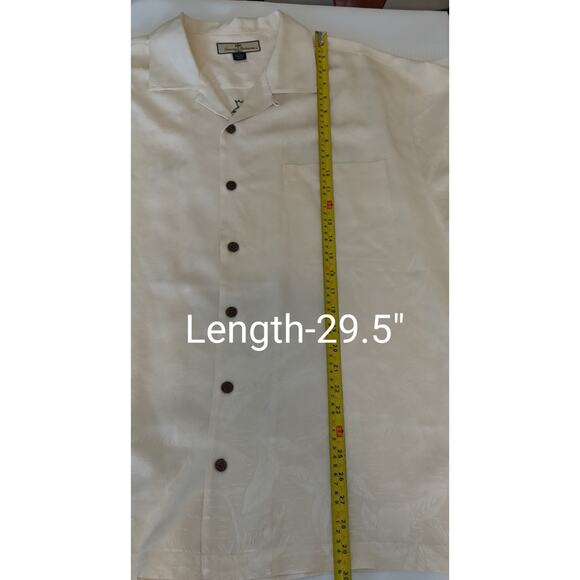 Tommy Bahama Silk Shirt Men's L Embroidered Button Up Hawaiian Martinis Bikinis - Picture 14 of 16